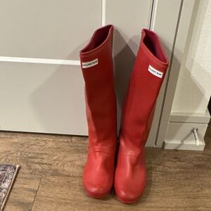 Hunter Women's Bold Red Rain Boots